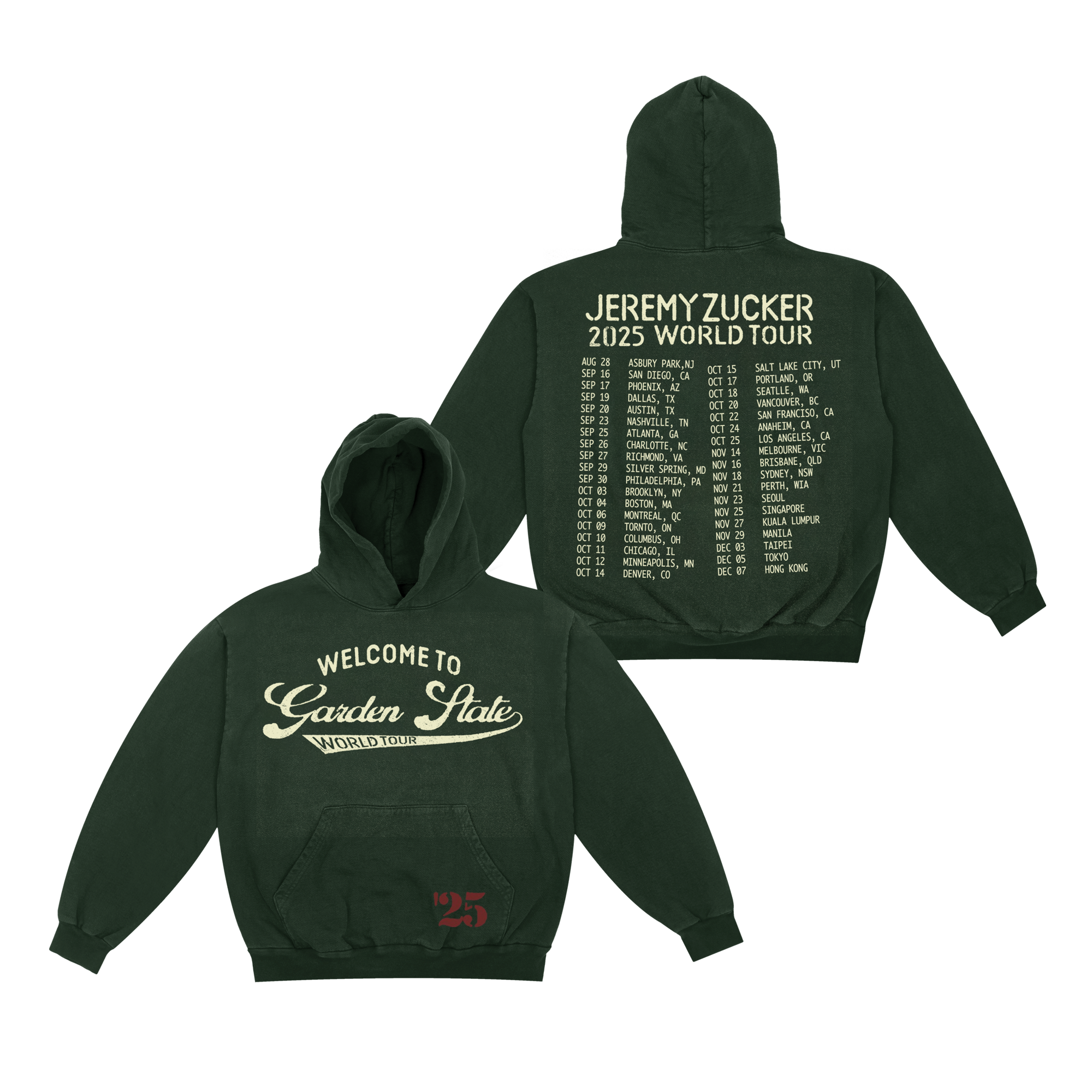 Garden State Tour Green Pullover Hoodie