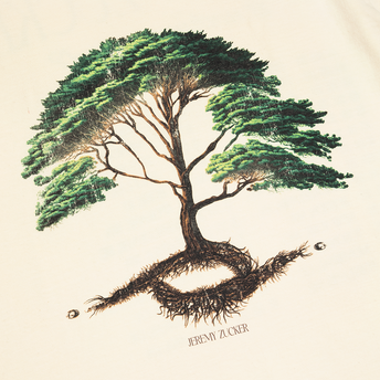 THE SACRED ROOTS DATEBACK TEE FRONT DETAIL