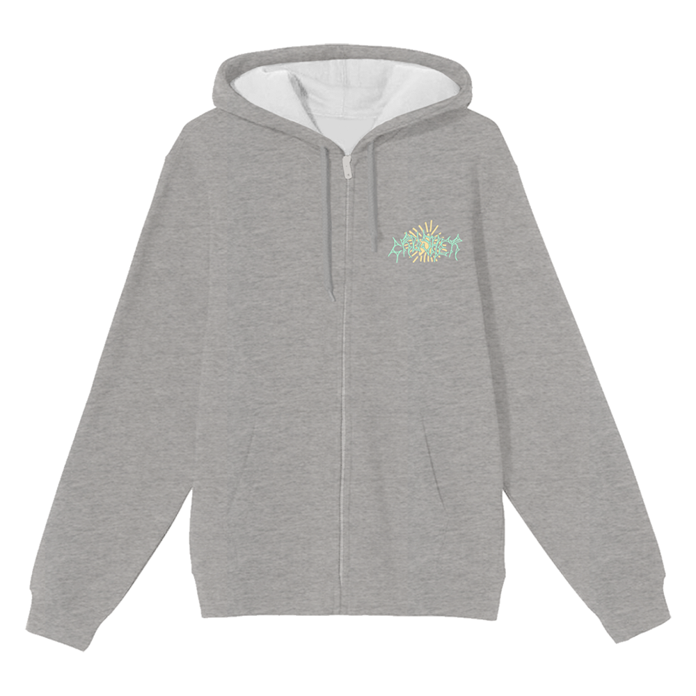 crusher logo zip hoodie front